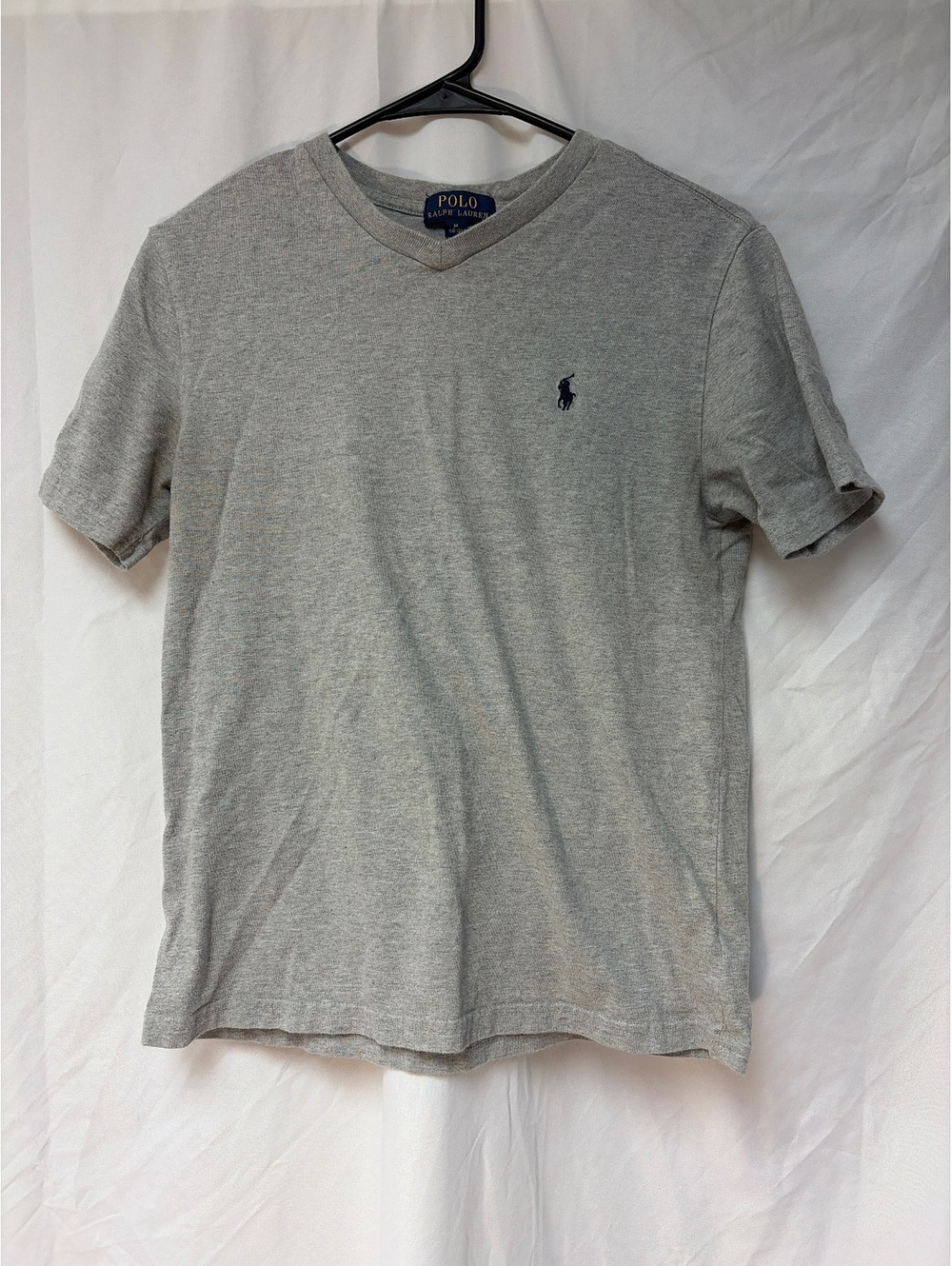 Polo Ralph Lauren Men's Gray V-Neck Short Sleeve T-Shirt Medium